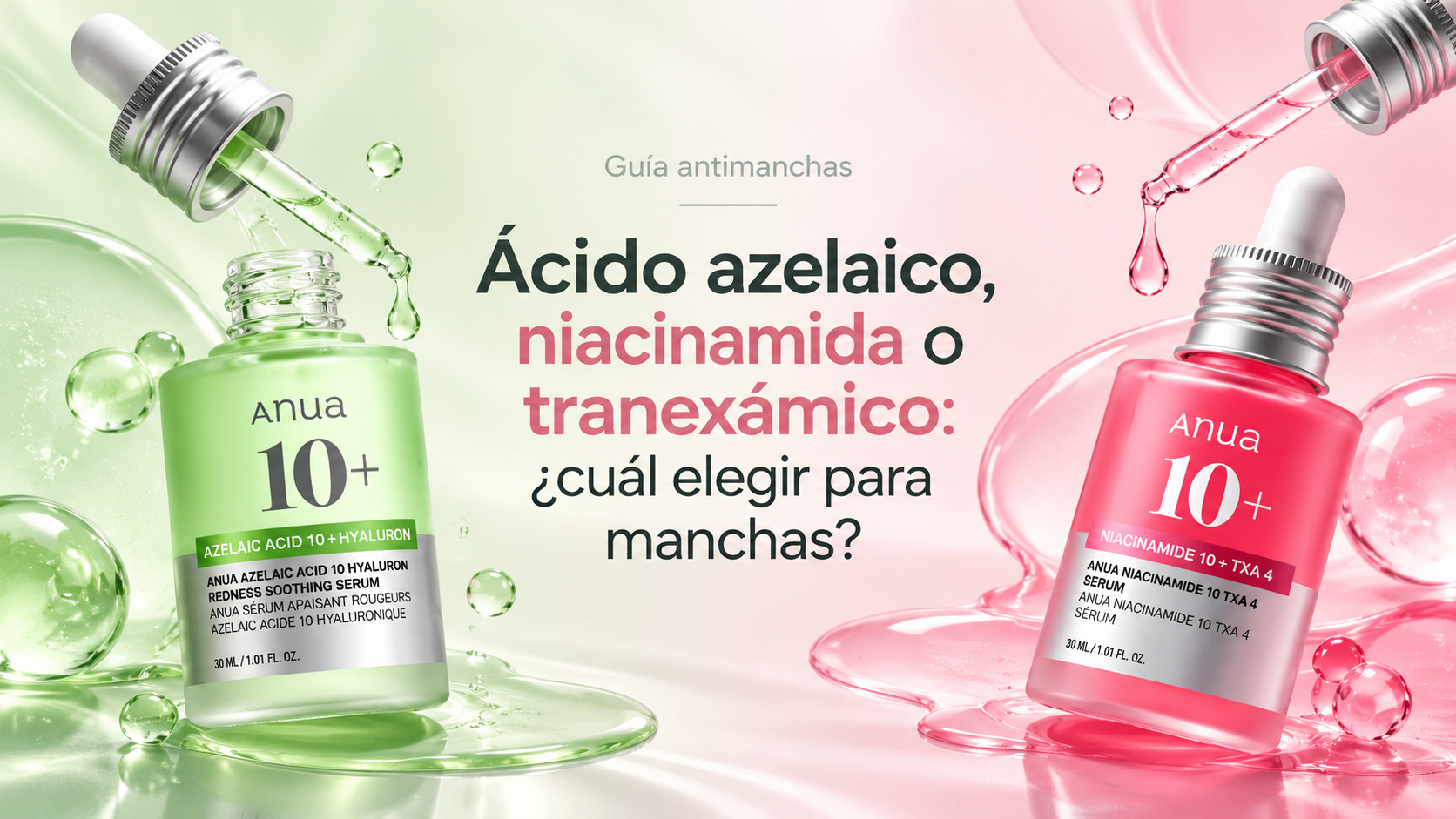 Ácido azelaico, niacinamida o tranexámico: ¿cuál elegir para manchas?