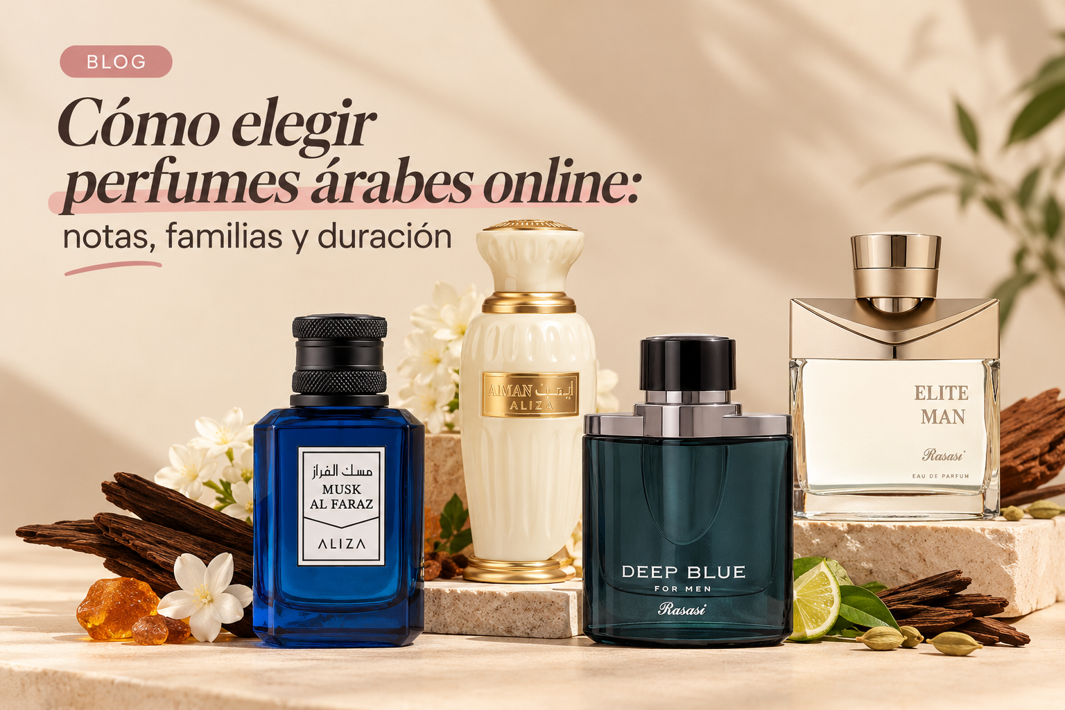 Cómo elegir perfumes árabes online: notas, familias y duración
